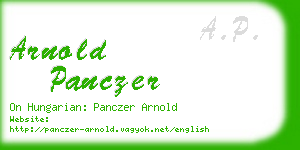 arnold panczer business card